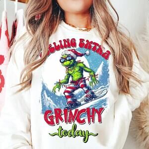 Retro Grnicmas, Christmas, Grinc, Wonderful Time, Trendy Christm Sweatshirt